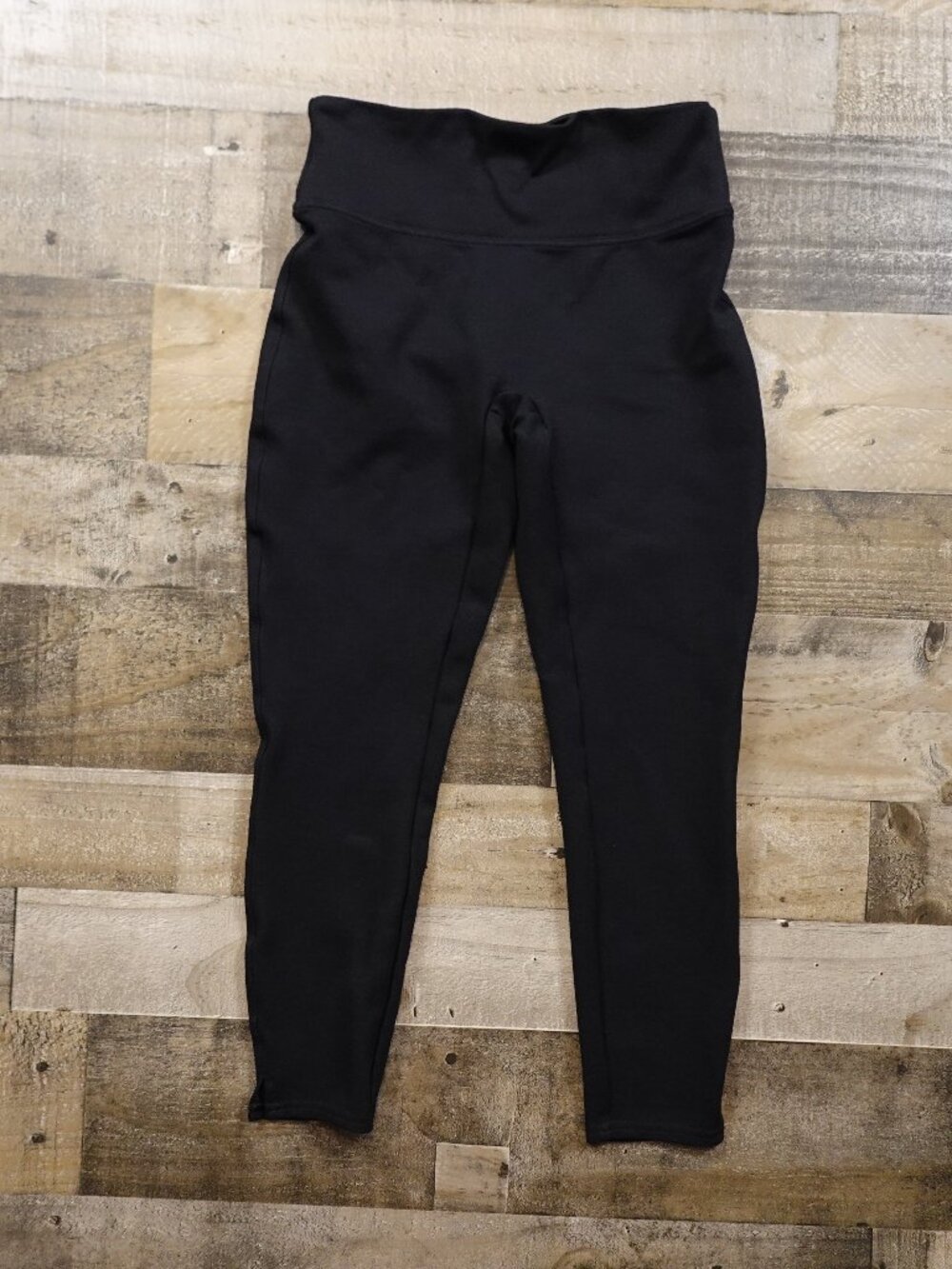Spanx Ponte Perfect Ankle Slit Hem Pants Women’s Petite S Black 23" Stretch